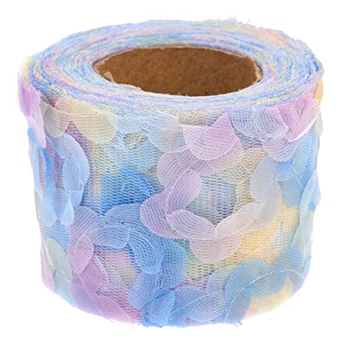 Ciieeo Spitzenb?nder für Basteln Blau Spitzenverkleidung Breites Blumenmuster Spitzenverkleidungsrolle zum N?hen von Geschenkverpackungen Brauthochzeitdekoration Spitzenband Blau von Ciieeo
