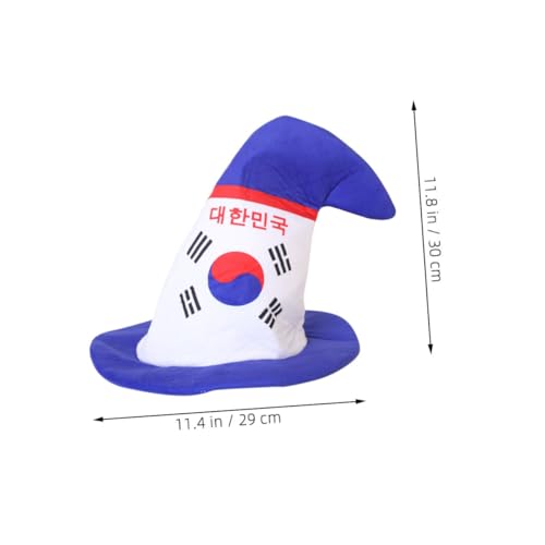Ciieeo Südkorea Flaggenhut Plüschspitz Mütze Party Cosplay Kopfbedeckung Unisex für Karneval Halloween Fotospaß Ciieeo Südkorea Flaggenhut Plüschspitz Mütze Party Cosplay Kopfbedeckung Unisex für Karneval Halloween Fotospaß von Ciieeo
