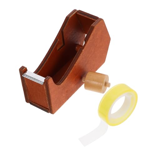 Ciieeo Tierischer Klebebandspender aus Holz Tragbarer Tape Cutter mit Niedlichem Design für Schreibtisch und Bastelarbeiten Funktional und Dekorativ von Ciieeo