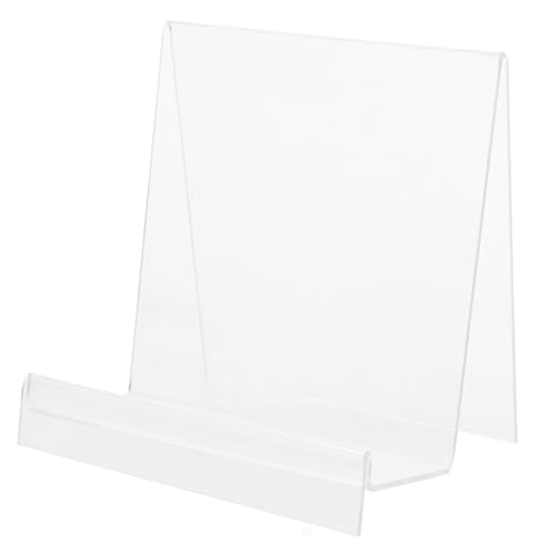 Ciieeo Transparenter Acryl Bücherhalter Breiter Buchständer für Postkarten und Magazine Vielseitiger Sichtschutz und Klarer Displayständer für Bücher Zeitschriften Prospekte für Büro und von Ciieeo