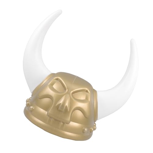 Ciieeo Viking Helm mit Hörnern und Totenschädel muster Leichter Kunststoffhelm für Erwachsene Einzigartiges Cosplay zubehör Vielseitig Kombinierbar für Halloween Partys Mittelalter von Ciieeo