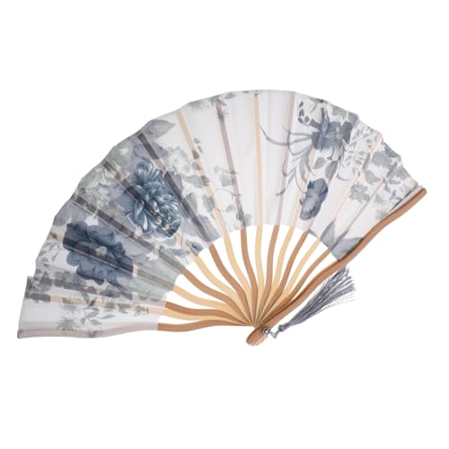 Ciieeo Vintage Chinesischer Fächer aus Seide Faltbarer Handfächer für Frauen Tanz und Festival Dekoration für Teepartys und Aufführungen Hochwertige Handarbeit Graues Design Ciieeo Vintage Chinesischer Fächer aus Seide Faltbarer Handfächer für Frauen Tanz und Festival Dekoration für Teepartys und Aufführungen Hochwertige Handarbeit Graues Design von Ciieeo