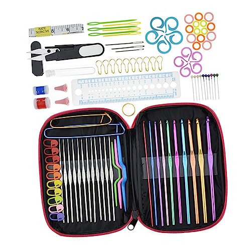 Ciieeo Werkzeugkasten 100-teiliges Set Garn Zubehör Werkzeug Häkelset-hülle Metall Stricknadel Strickzubehör Ciieeo Werkzeugkasten 100-teiliges Set Garn Zubehör Werkzeug Häkelset-hülle Metall Stricknadel Strickzubehör von Ciieeo