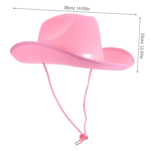 Ciieeo Western Style Damen Cowgirl Hut aus Leichtem mit Verstellbarem Kinnband Party Kostüm Accessoire für Mottopartys und Western Events Design von Ciieeo