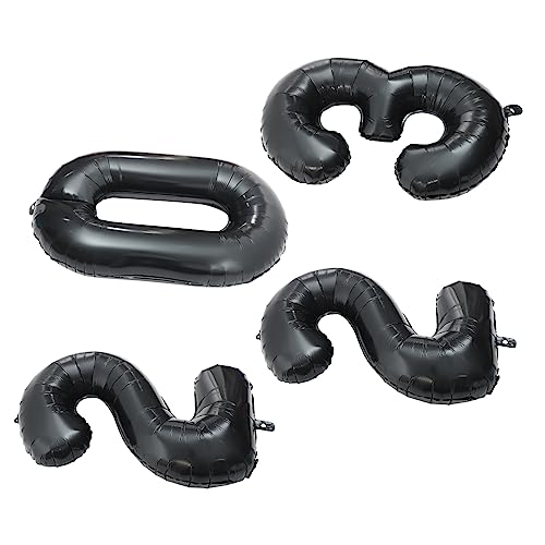 Ciieeo Zahlenballon Set aus Aluminiumfolie Schwarze Luftballons für Neujahrsfeier Party Dekoration Kindergeburtstag und Kreative Anlässe von Ciieeo