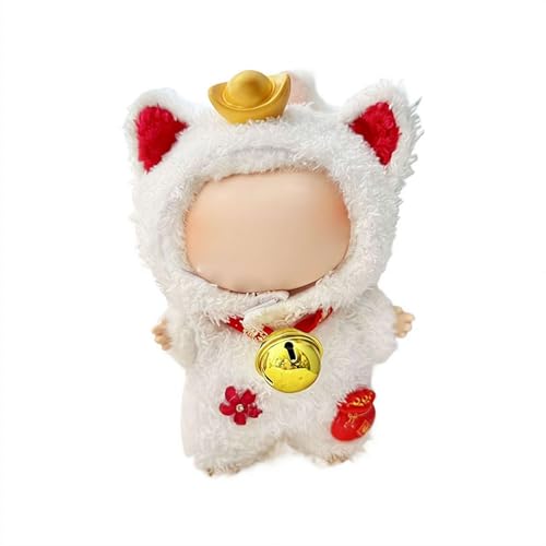 17 cm Puppenkleidungs-Set, niedliche Plüschtier-Kleidung und Plüschmütze, modisches Puppen-Outfit für 17 cm Puppenzubehör, keine Puppe im Lieferumfang enthalten von Cikiki