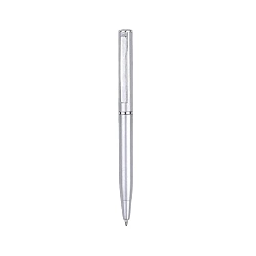 Cikiki 5PCS Licht Silber Kugelschreiber Mini Kurze Stil Kunststoff Rotierende Schreibwaren Stift Rotary Verdrehen Metall Schule Liefert von Cikiki