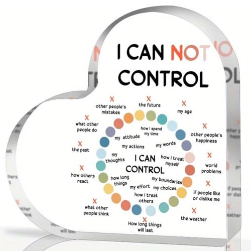 Cikiki Mental Health Decor, Things I Can Control Acryl Herz Geschenke, Dekor für Therapie, Büro, Schule, Berater, Therapeuten, Büro, Kunst, Dekorationen für Behandlungsraum, Büro, Schule Cikiki Mental Health Decor, Things I Can Control Acryl Herz Geschenke, Dekor für Therapie, Büro, Schule, Berater, Therapeuten, Büro, Kunst, Dekorationen für Behandlungsraum, Büro, Schule von Cikiki