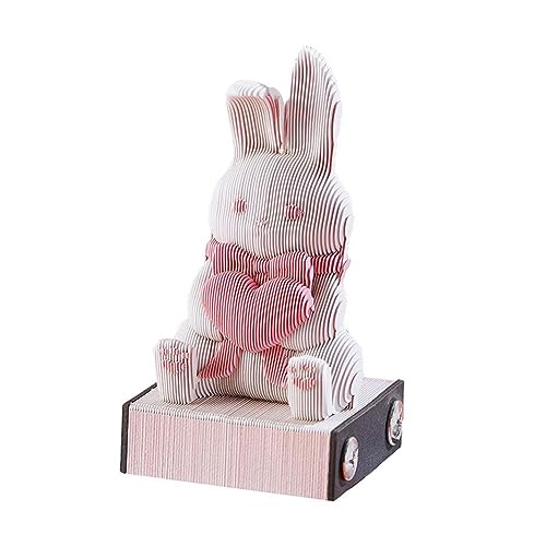 Cikiki Omoshiroi Block 3D Notizblock Cute Bunny Notes Dreidimensionale Kaninchen Memo Pad Zubehör Schreibtisch Papier Dekoration Notizen von Cikiki