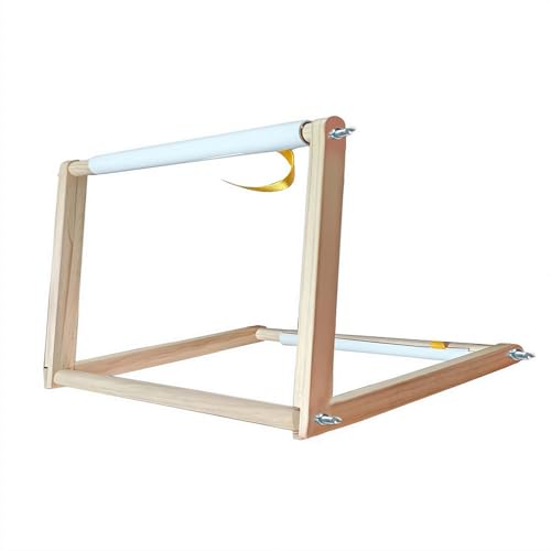 Cikiki Stickständer, verstellbarer Stickrahmen, Kreuzstichständer aus Holz für Schoß oder Tischplatte, Kreuzstich-Rahmenzubehör, Nadelspitzenspanner Cikiki Stickständer, verstellbarer Stickrahmen, Kreuzstichständer aus Holz für Schoß oder Tischplatte, Kreuzstich-Rahmenzubehör, Nadelspitzenspanner von Cikiki
