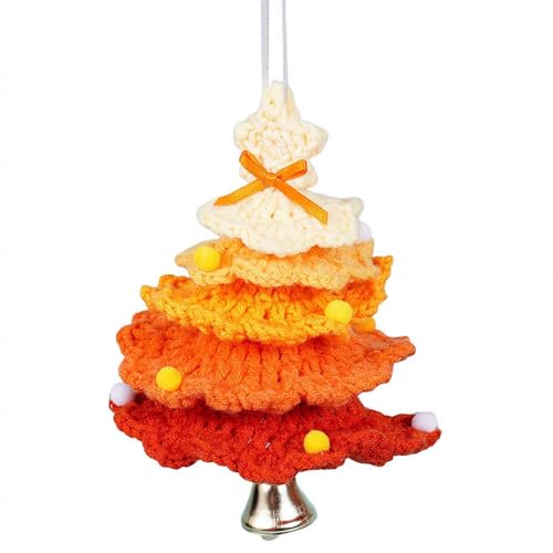 Kreative Häkel-Mini-Baumwollgarn, Weihnachtsbaum, hängende Ornamente für Auto-Rückspiegel Kreative Häkel-Mini-Baumwollgarn, Weihnachtsbaum, hängende Ornamente für Auto-Rückspiegel von Cikiki