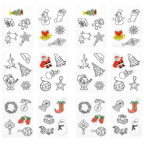 12 Stück Schrumpfplastikblatt Satz Schrumpffolien Weihnachts Wärmeschrumpfende Plastikfolie Wärme Shrinky Blätter für Kinder Craft Handwerk 12 Stück Schrumpfplastikblatt Satz Schrumpffolien Weihnachts Wärmeschrumpfende Plastikfolie Wärme Shrinky Blätter für Kinder Craft Handwerk von Cikonielf