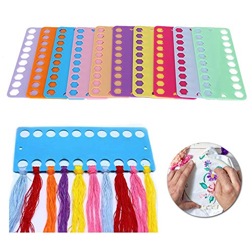 20 Stück Kreuzstich Fadenhalter Stickgarn Veranstalter Kunststoff Stickerei Floss Organizer Stickgarn Halter Stickgarn Kreuzstich für Gewinde Sewing Craft DIY Karte Thread Organizer von Cikonielf