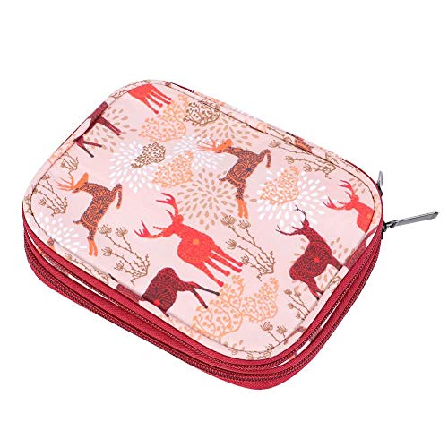 Tragbare Garn-Tragetasche, Strick-Organizer, Halter für Wolle, Nadeln, Häkelnadeln und anderes Zubehör, kurze Häkeltasche von Cikonielf