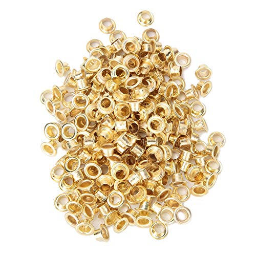 Cikonielf 4mm Loch Gold Metall Ösen Scrapbooking Bolzen Dekoration zum Binden Metall Retainer Loch Slot Puncher Papierkarte von Cikonielf