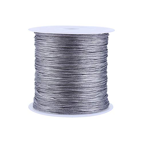 Knotenschnur Hochwertige chinesische Nylon-Knotenschnur Rattail Macrame Thread String Supplies 100M x 0,8mm Grau von Cikonielf