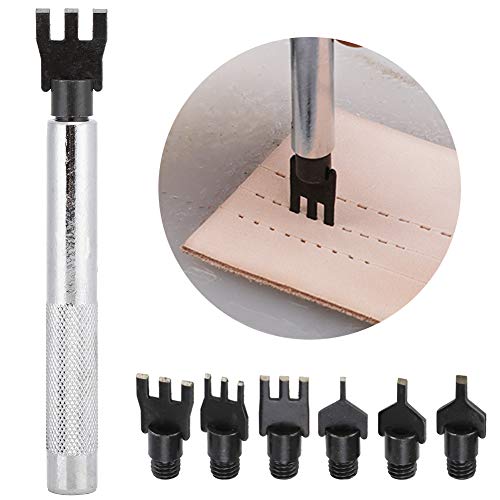 Cikonielf Prong Stahl Diamant Schnürung Stitching Meißel Set Austauschbares DIY Leder Bastelwerkzeug DIY Leder Locher Lederhandwerk Werkzeug Cikonielf Prong Stahl Diamant Schnürung Stitching Meißel Set Austauschbares DIY Leder Bastelwerkzeug DIY Leder Locher Lederhandwerk Werkzeug von Cikonielf