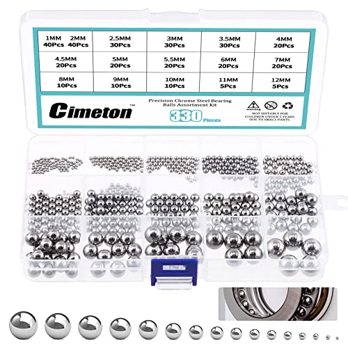 Cimeton 330 Stück 16 Größen Präzisionskugel-Sortiment mit den Größen 1 mm 2 mm 2,5 mm 3 mm 3,5 mm 4 mm 4,5 mm 5 mm 5,5 mm 6 mm 7 mm 8 mm 9 mm 10 mm 11 mm 12 mm metrisch Cimeton 330 Stück 16 Größen Präzisionskugel-Sortiment mit den Größen 1 mm 2 mm 2,5 mm 3 mm 3,5 mm 4 mm 4,5 mm 5 mm 5,5 mm 6 mm 7 mm 8 mm 9 mm 10 mm 11 mm 12 mm metrisch von Cimeton