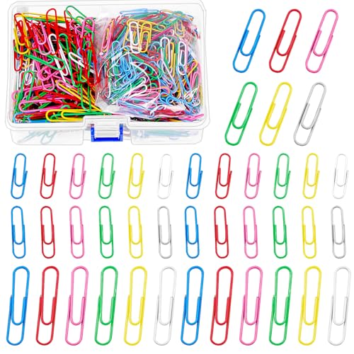 Cimeton 750Pcs farbige Papierklammern Kit, 28mm 33mm 50mm beschichtete Papierklammer Jumbo Papierklammern wiederverwendbare Papierklammern bunte Klammern Büroklammern sortierte Farben für Büro Schule Cimeton 750Pcs farbige Papierklammern Kit, 28mm 33mm 50mm beschichtete Papierklammer Jumbo Papierklammern wiederverwendbare Papierklammern bunte Klammern Büroklammern sortierte Farben für Büro Schule von Cimeton