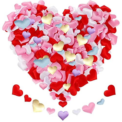 Cimown 500 Konfetti, herzförmiges 3D-Konfetti für Hochzeit, Valentinstag, Geburtstagsfeiern, Tischdekoration von Cimown