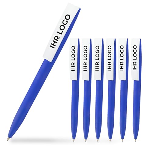 Cimpress 50x Kugelschreiber selbst gestalten, Personalisierter Stift, Ballpoint Pen mit eigenem Logo oder Bild, Ideal als Werbegeschenk für Arbeitskollegen und Kunden, Geschenk für Jubiläum Geburtstag von Cimpress