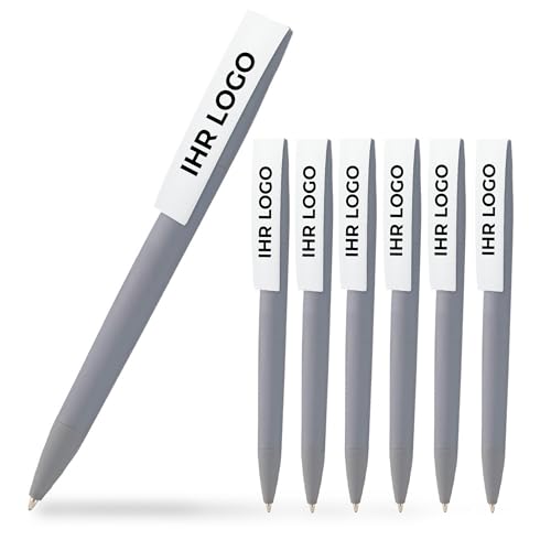 Cimpress 100x Kugelschreiber selbst gestalten, Personalisierter Stift, Ballpoint Pen mit eigenem Logo, Ideal als Werbegeschenk für Arbeitskollegen und Kunden, Geschenk für Jubiläum Geburtstag von Cimpress