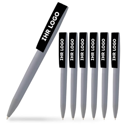 Cimpress 25x Kugelschreiber selbst gestalten, Personalisierter Stift, Ballpoint Pen mit eigenem Logo oder Bild, Ideal als Werbegeschenk für Arbeitskollegen und Kunden, Geschenk für Jubiläum Geburtstag von Cimpress