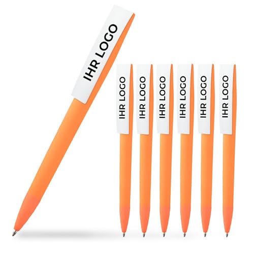 Cimpress 25x Kugelschreiber selbst gestalten, Personalisierter Stift, Ballpoint Pen mit eigenem Logo oder Bild, Ideal als Werbegeschenk für Arbeitskollegen und Kunden, Geschenk für Jubiläum Geburtstag von Cimpress