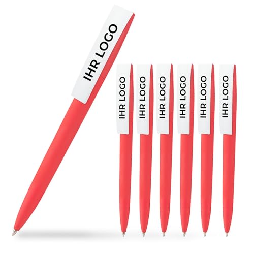 Cimpress 25x Kugelschreiber selbst gestalten, Personalisierter Stift, Ballpoint Pen mit eigenem Logo oder Bild, Ideal als Werbegeschenk für Arbeitskollegen und Kunden, Geschenk für Jubiläum Geburtstag von Cimpress