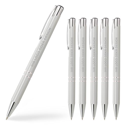 Cimpress Kugelschreiber mit Gravur, Aluminiumgehäuse, blaue Tinte, Personalisierter Stift mit Textgravur, ideal als Werbeartikel oder Firmengeschenk,5000 Stück, Weiß Cimpress Kugelschreiber mit Gravur, Aluminiumgehäuse, blaue Tinte, Personalisierter Stift mit Textgravur, ideal als Werbeartikel oder Firmengeschenk,5000 Stück, Weiß von Cimpress