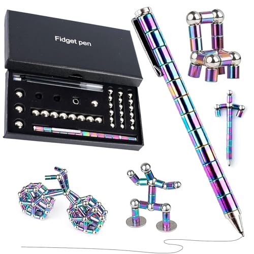 Cimvidi Magnetischer Kugelschreiber, Multifunktions Magnetischer Stift Stress Entlastung Kugelschreiber Metall Stift Magnet Stift Kühle Stifte Gadgets, Geschenk für Junge Männer Frauen Kinder von Cimvidi