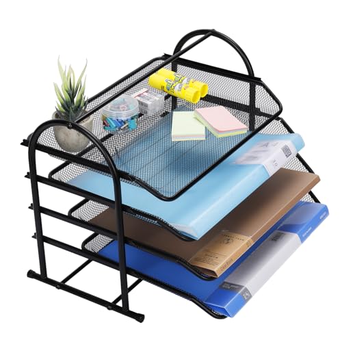 Cinnani Dokumentenablage aus Metall 4 Fächer Schwarz. Briefablage für A4 Dokument, Mesh Design, Schreibtischablage, Aktenschränke, Computertisch, Schubladenorganisator,35.5cm L x 25.5cm W x 26cm H Cinnani Dokumentenablage aus Metall 4 Fächer Schwarz. Briefablage für A4 Dokument, Mesh Design, Schreibtischablage, Aktenschränke, Computertisch, Schubladenorganisator,35.5cm L x 25.5cm W x 26cm H von Cinnani