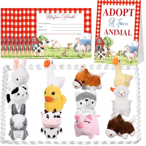 Cinnvoice 34-teiliges Partyzubehör mit Bauernhoftieren, inklusive 16 Mini-Plüschtiere, 16 Adoptions-Zertifikatskarten, 1 Adoptionsschild, 1 weißer Zaun für die Adoptierung eines Haustiers Cinnvoice 34-teiliges Partyzubehör mit Bauernhoftieren, inklusive 16 Mini-Plüschtiere, 16 Adoptions-Zertifikatskarten, 1 Adoptionsschild, 1 weißer Zaun für die Adoptierung eines Haustiers von Cinnvoice
