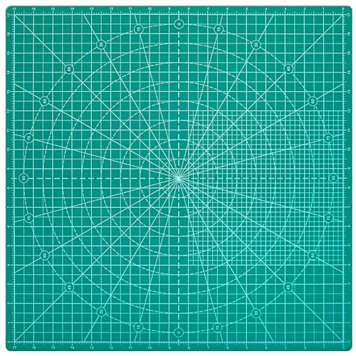 Cinnvoice 45,7 x 45,7 cm rotierende Schneidematte 43,2 cm Raster, grün, selbstheilend, um 360° drehbar, quadratisch, rotierende Schneidematte mit rutschfester Unterseite zum Quilten, Stoffschneiden Cinnvoice 45,7 x 45,7 cm rotierende Schneidematte 43,2 cm Raster, grün, selbstheilend, um 360° drehbar, quadratisch, rotierende Schneidematte mit rutschfester Unterseite zum Quilten, Stoffschneiden von Cinnvoice