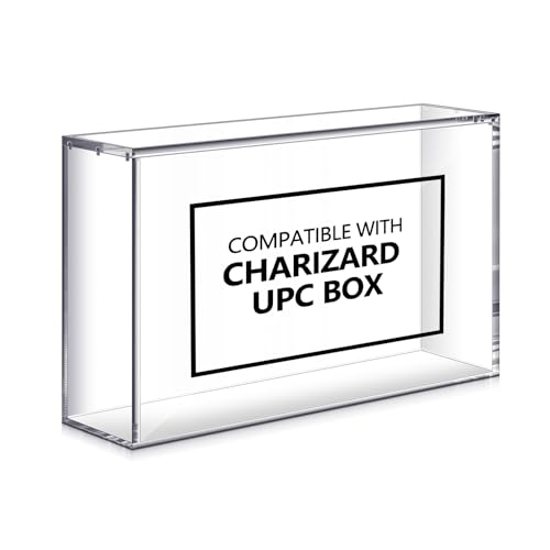 Cinnvoice Acryl-Magnethülle, kompatibel mit Charizard UPC-Box, Schutzhülle, stapelbar, 4 mm dick, Magnetverschluss, Geschenke für Sammler, Karten nicht im Lieferumfang enthalten (1 Stück) von Cinnvoice