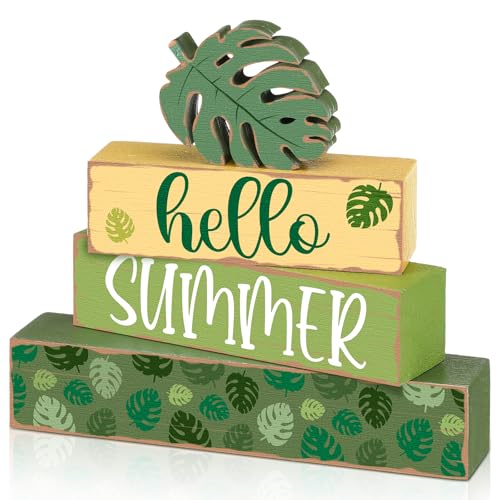 Cinnvoice Rustikale Holz-Tischdekoration mit Monstera-Blättern, Sommerdekoration, Landhaus-Tischdekoration, Vintage-Geschenk, Grün, Palmenblätter, 4 Stück Cinnvoice Rustikale Holz-Tischdekoration mit Monstera-Blättern, Sommerdekoration, Landhaus-Tischdekoration, Vintage-Geschenk, Grün, Palmenblätter, 4 Stück von Cinnvoice