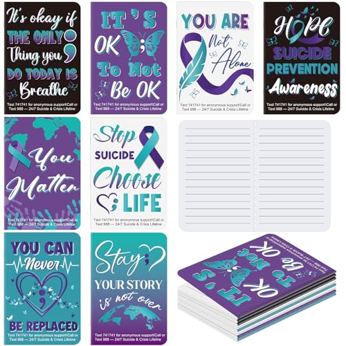 Cinrobiye 24 Pcs Suicide Prevention Awareness Mini Pocket Notebook Bulk Teal Purple Ribbon Motivational Notebook for Suicide Prevention Month Charity Mental Health Care Seminar Party Favors Gifts Cinrobiye 24 Pcs Suicide Prevention Awareness Mini Pocket Notebook Bulk Teal Purple Ribbon Motivational Notebook for Suicide Prevention Month Charity Mental Health Care Seminar Party Favors Gifts von Cinrobiye