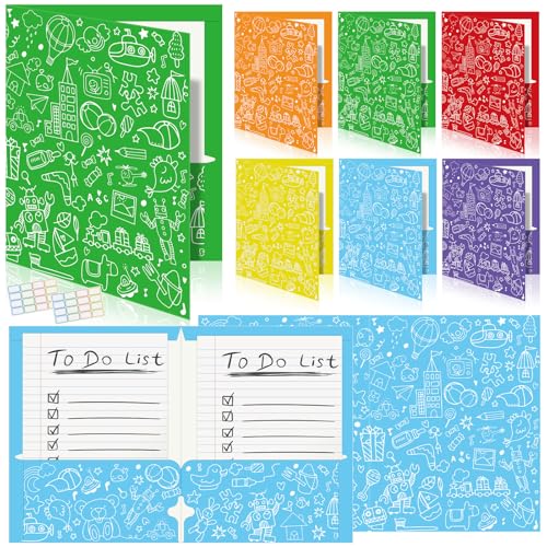 Cinrobiye Inspirierende 2 Taschenordner mit 32 Namensetiketten, dekorativ, motivierend, Briefgröße, Kinderordner mit Taschen für Büro, Zuhause, Hausaufgaben, Dokumente, Aufbewahrung, Organizer, 24 Cinrobiye Inspirierende 2 Taschenordner mit 32 Namensetiketten, dekorativ, motivierend, Briefgröße, Kinderordner mit Taschen für Büro, Zuhause, Hausaufgaben, Dokumente, Aufbewahrung, Organizer, 24 von Cinrobiye