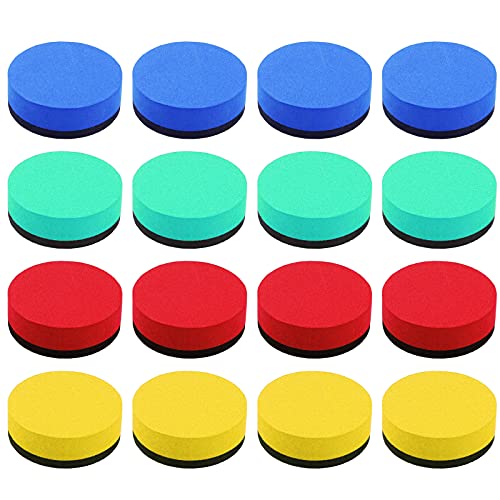 Cinvo 16 Stück Mini trocken abwischbare Radiergummis, magnetische Whiteboard-Radierer, Kreidetafel-Reiniger, Trockenradierer für Klassenzimmer, Studenten, Lehrer, Schulbedarf, Büro und Zuhause (4 Cinvo 16 Stück Mini trocken abwischbare Radiergummis, magnetische Whiteboard-Radierer, Kreidetafel-Reiniger, Trockenradierer für Klassenzimmer, Studenten, Lehrer, Schulbedarf, Büro und Zuhause (4 von Cinvo