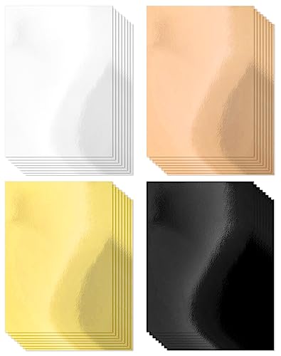 Cinvo 32 Stück Metallic-Papierbögen, A4, dicke Kartonfolie, 250 g/m², spiegelndes Papier, reflektierende Blätter für Kartenherstellung, Scrapbooking, Poster, Pappe (21,6 x 27,9 cm, 4 Farben) Cinvo 32 Stück Metallic-Papierbögen, A4, dicke Kartonfolie, 250 g/m², spiegelndes Papier, reflektierende Blätter für Kartenherstellung, Scrapbooking, Poster, Pappe (21,6 x 27,9 cm, 4 Farben) von Cinvo