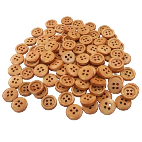 Cionyce Holzknöpfe, 12,5 mm, 200 Stück, braun, für Bastelarbeiten, Nähprojekte, Scrapbooking, Kleidungszubehör Cionyce Holzknöpfe, 12,5 mm, 200 Stück, braun, für Bastelarbeiten, Nähprojekte, Scrapbooking, Kleidungszubehör von Cionyce