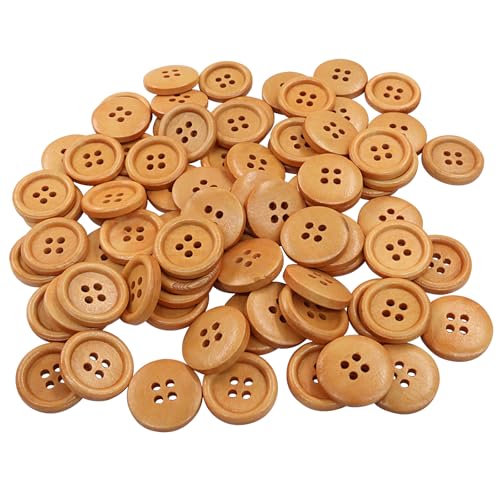 Cionyce Holzknöpfe, 20 mm, 200 Stück, braun, für Bastelarbeiten, Nähprojekte, Scrapbooking, Kleidungszubehör Cionyce Holzknöpfe, 20 mm, 200 Stück, braun, für Bastelarbeiten, Nähprojekte, Scrapbooking, Kleidungszubehör von Cionyce