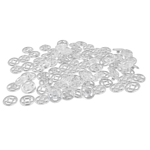 Cionyce Kunststoff-Druckknöpfe zum Aufnähen, 10 mm, transparent, zum Nähen, Hemden, Nähen, Kleidung, Basteln, 100 Stück von Cionyce