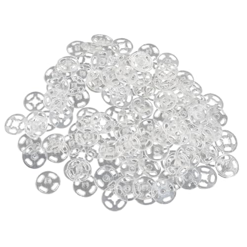 Cionyce Kunststoff-Druckknöpfe zum Aufnähen, 13 mm, transparent, zum Nähen, Hemden, Nähen, Kleidung, Basteln, 100 Stück von Cionyce