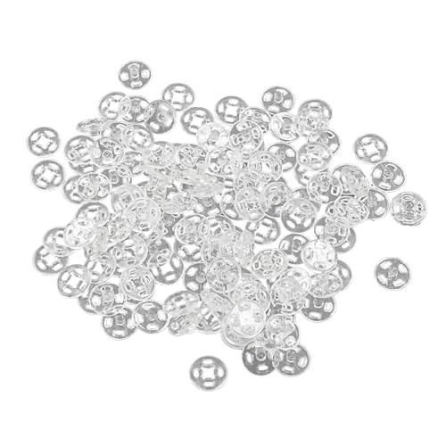 Cionyce Kunststoff-Druckknöpfe zum Aufnähen, 7 mm, transparent, zum Nähen, Hemden, Nähen, Kleidung, Basteln, 100 Stück von Cionyce