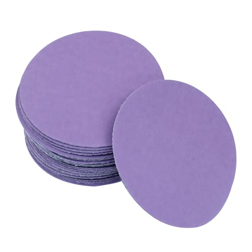 Cionyce Runde Schleifscheiben, 7,6 cm, 5000er-Körnung, Aluminiumoxid, nass und trocken, violett, Klett-Schleifpapier für Holz, Metallpolitur, Autolackentfernung Cionyce Runde Schleifscheiben, 7,6 cm, 5000er-Körnung, Aluminiumoxid, nass und trocken, violett, Klett-Schleifpapier für Holz, Metallpolitur, Autolackentfernung von Cionyce