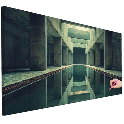 Diamond Painting Erwachsene Abstrakt Diamond Painting XXL 250x100cm 5D DIY Retro Diamant Kunst Groß Set Basteln Erwachsene Diamant Malerei Stickerei Kreuzstich Set für Deko Wohnzimmer Geschenke I-45 von Ciooyxee