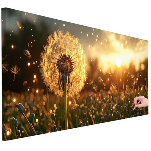 Diamond Painting Erwachsene Anlage Diamond Painting XXL 100x40cm 5D DIY Sonnenuntergang Diamant Kunst Groß Set Basteln Erwachsene Diamant Malerei Stickerei Kreuzstich Set für Deko Wohnzimmer K-71 von Ciooyxee