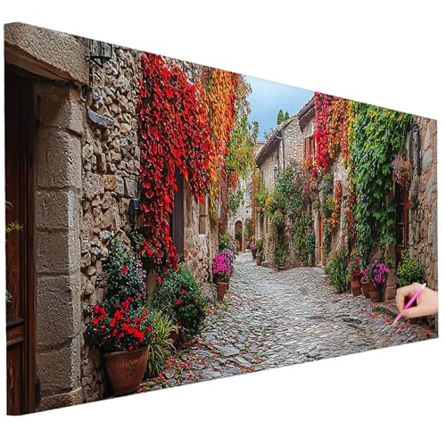 Diamond Painting Erwachsene Anlage Diamond Painting XXL 80x30cm 5D DIY Landschaft Diamant Kunst Groß Set Basteln Erwachsene Diamant Malerei Stickerei Kreuzstich Set für Deko Wohnzimmer Geschenke B-84 von Ciooyxee