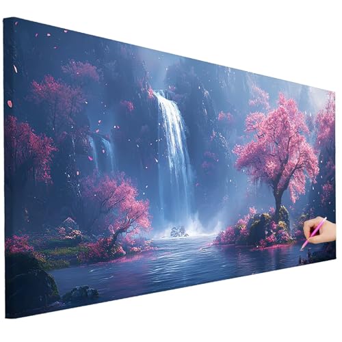 Diamond Painting Erwachsene Baum Diamond Painting XXL 100x40cm DIY Fallen Diamant Kunst Groß Set Basteln Erwachsene Diamant Malerei Stickerei Kreuzstich Set Deko Wohnzimmer Geschenke für Frauen I-21 von Ciooyxee